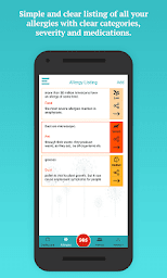 Alleapp - Allergy Tracking ,SOS, SMS & Sharing