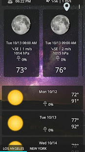 Weather forecast & transparent clock widget