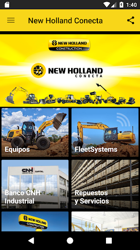 Android application New Holland Conecta Latin Amer screenshort