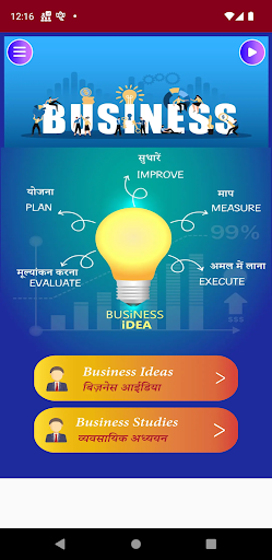 Android application व्यापार Business Ideas inHindi screenshort