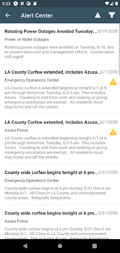 Android application Azusa 24/7 screenshort