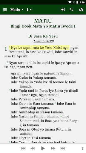 Android application Arop-Lokep Bible screenshort