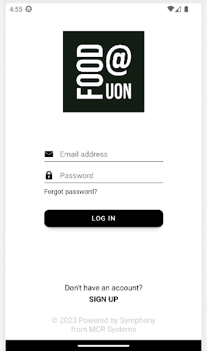 Android application Food@UON screenshort