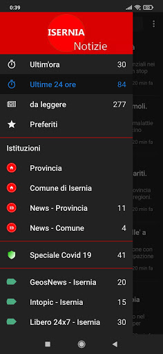 Android application Isernia notizie screenshort