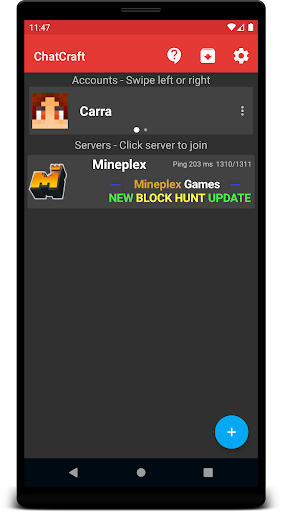 Android application ChatCraft Pro for Minecraft screenshort