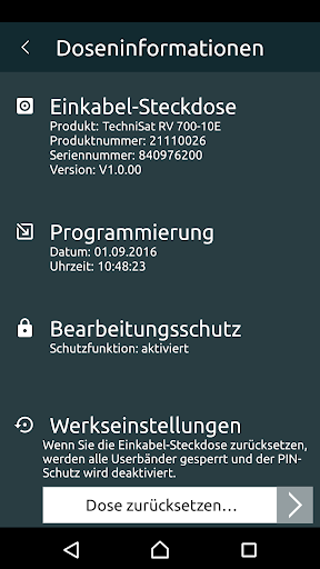 TechniSat RVControl Screen 2