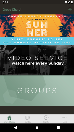Android application The Grove Church San Diego screenshort