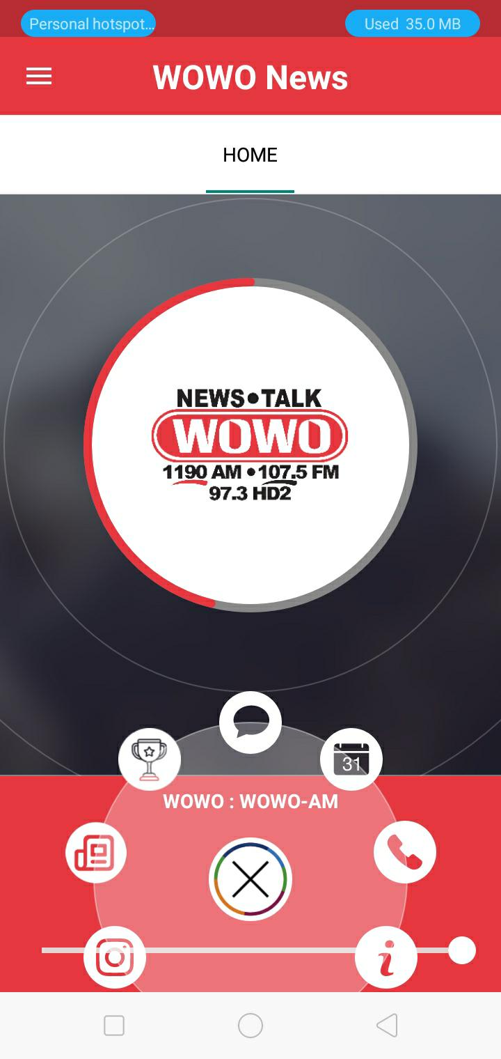 Android application WOWO News screenshort