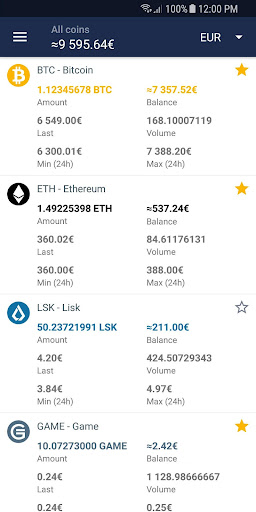 Android application Cryptoholic - Crypto Tracker screenshort