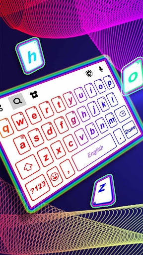 Android application LED Neon Keyboard Background screenshort