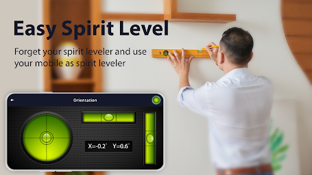 Spirit Level  -  Sensor app, Bubble Level Meter