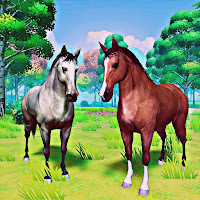 Wild Horse Simulator  Horse Family Riding Game