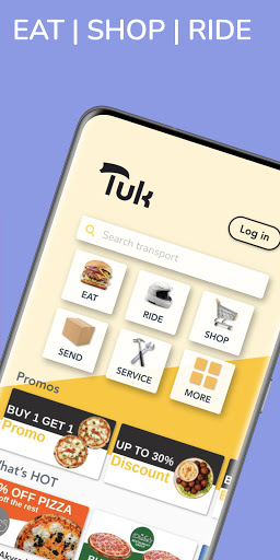 Android application TUK - EAT | SHOP | RIDE screenshort