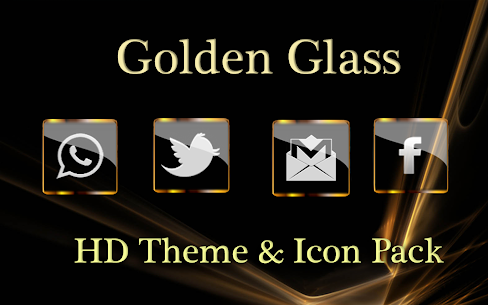 Golden Glass Nova Icon Pack APK (مدفوعة / كاملة) 4