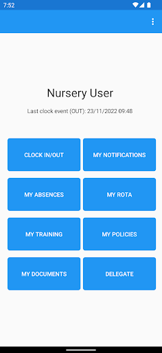Android application BrightStart StaffHub screenshort