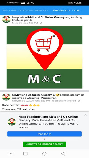 Android application Mc Grocery screenshort