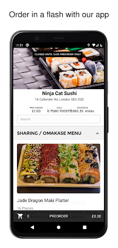 Android application Ninja Cat Sushi screenshort