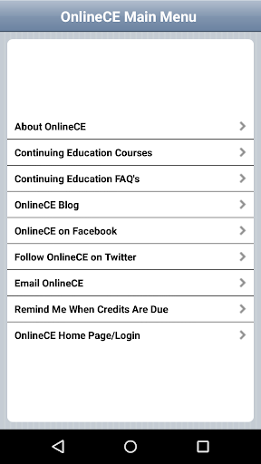 OnlineCE.com Screen 2