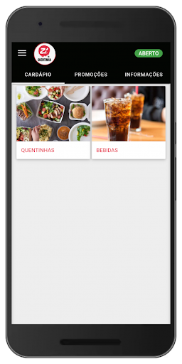 Android application Zé da Quentinha screenshort