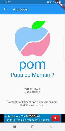 Android application PoM, Dad or Mum? diary screenshort