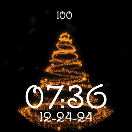Gold Glitter Christmas Tree logo