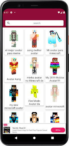 Android application Skin de Avatar Para Minecraft screenshort