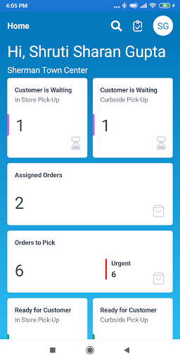 Android application Luminate Order Fulfillment screenshort