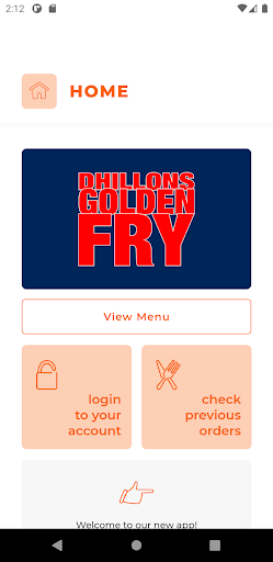 Android application Dhillons Golden Fry DH2 screenshort