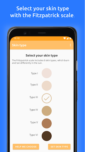 UV index - Sunburn calculator Screen 2