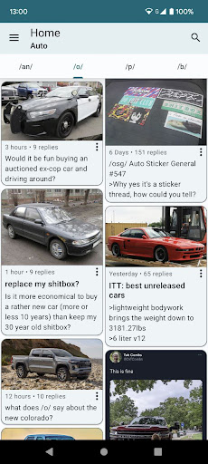 Android application BeeChan for 4chan screenshort