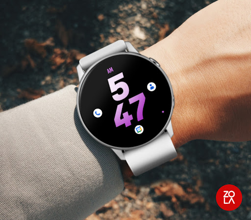 Soft Purple Bold Watch Face screenshot 2