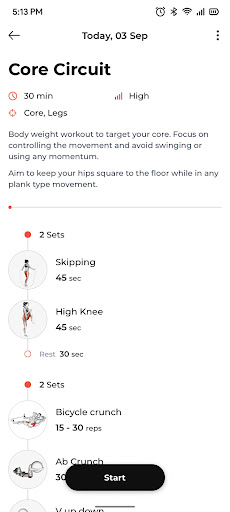 TAC Fitness Training Screen 3