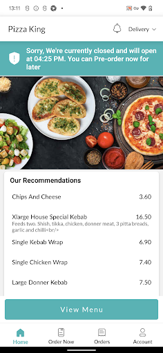 Pizza King Screen 2