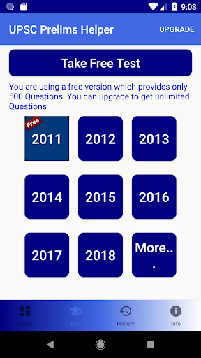 Android application UPSC Prelims Helper screenshort