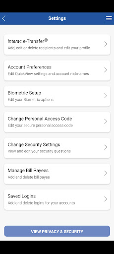DUCA Mobile Banking Screen 2