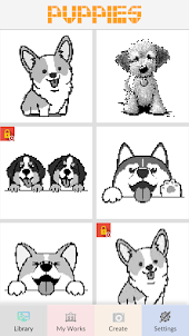 Puppies Pixel Art