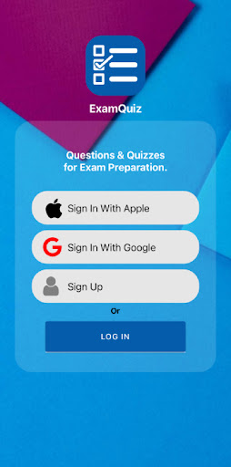 Android application ExamQuiz screenshort