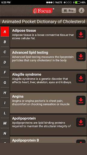 Cholesterol - Medical Dict. Screen 2