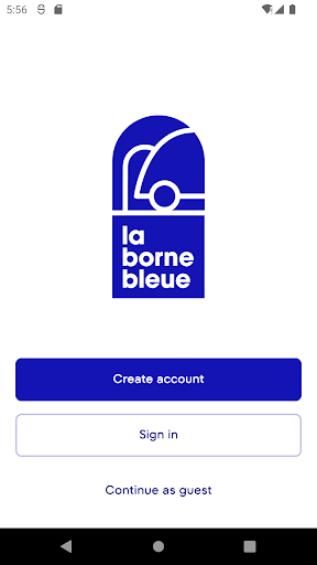Android application La borne bleue screenshort