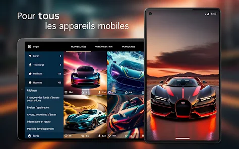Fond d'écran avec des voitures – Applications sur Google Play