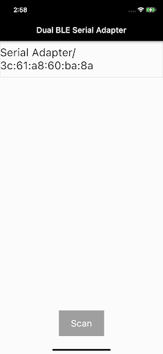Android application Ble2Serial screenshort