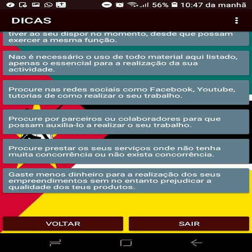 Android application Empreendimentos screenshort