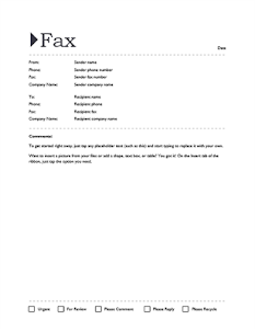 Fax Paper Templates