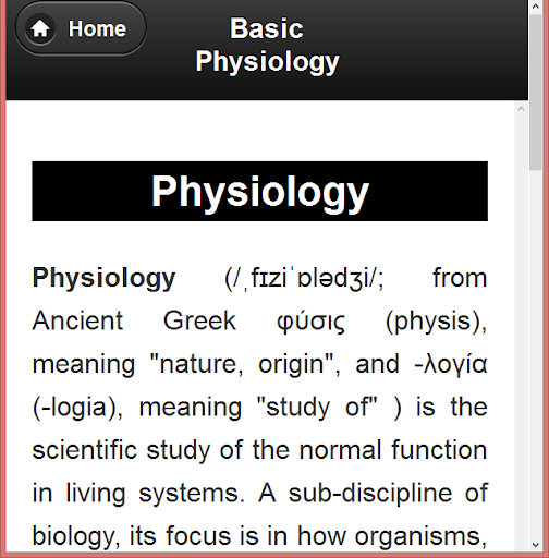 Basic Physiology