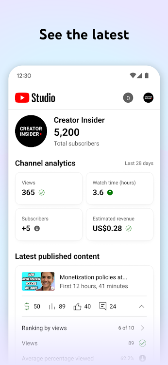 YouTube Studio - New - (Android)