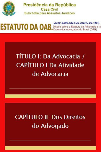 Android application Estatuto Da OAB screenshort