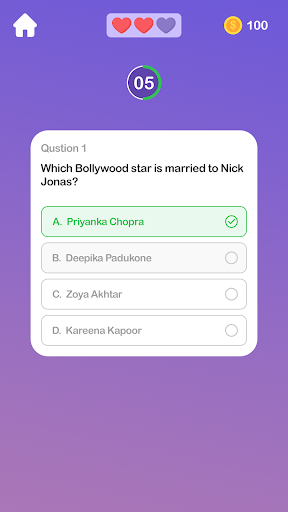 Android application Bollywood Quiz - Movies Trivia screenshort