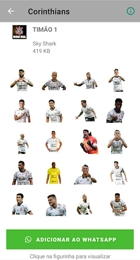 Android application Figurinhas do Corinthians screenshort