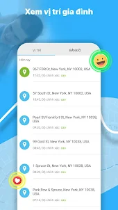 Theo dõi gia đình, vị trí GPS