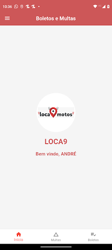 Android application Loca9 Motos Condutor Cliente screenshort